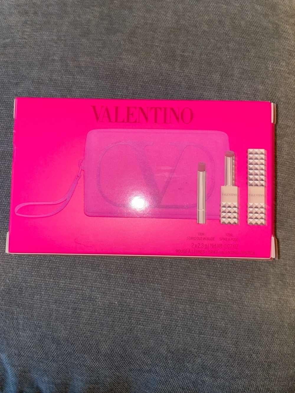 Valentino Lipstick Set in Bright Pink Box